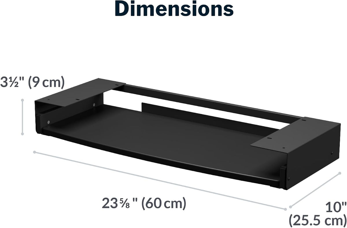 Slide-Out Keyboard Tray – Black
