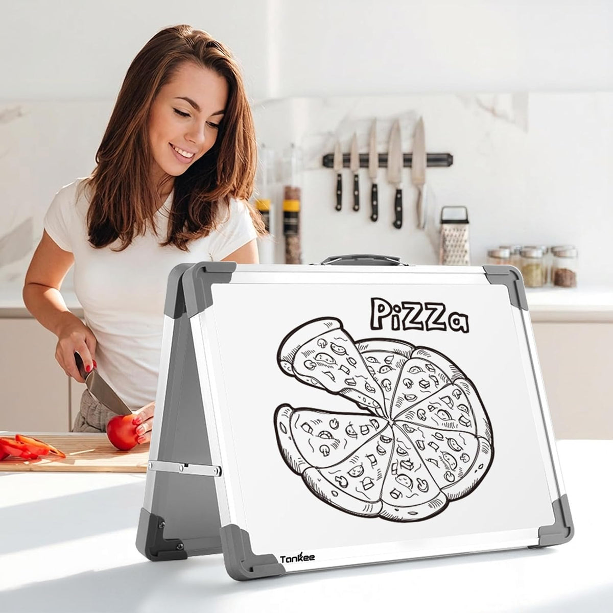 Dry Erase Board 16x12 Inches Double Sided Magnetic Small Whiteboard