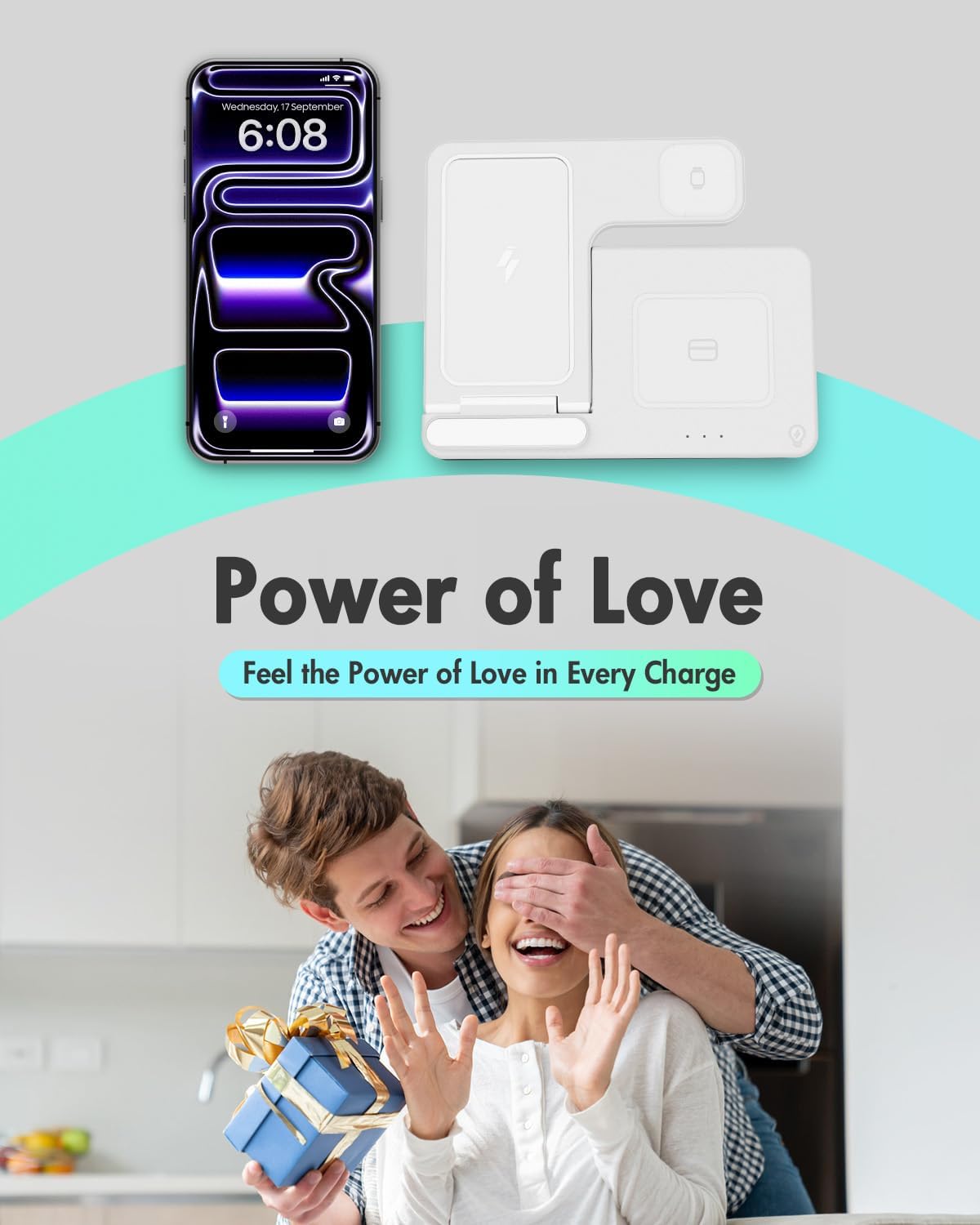 Wireless Charger iPhone Charging Station for Apple Multiple Devices
