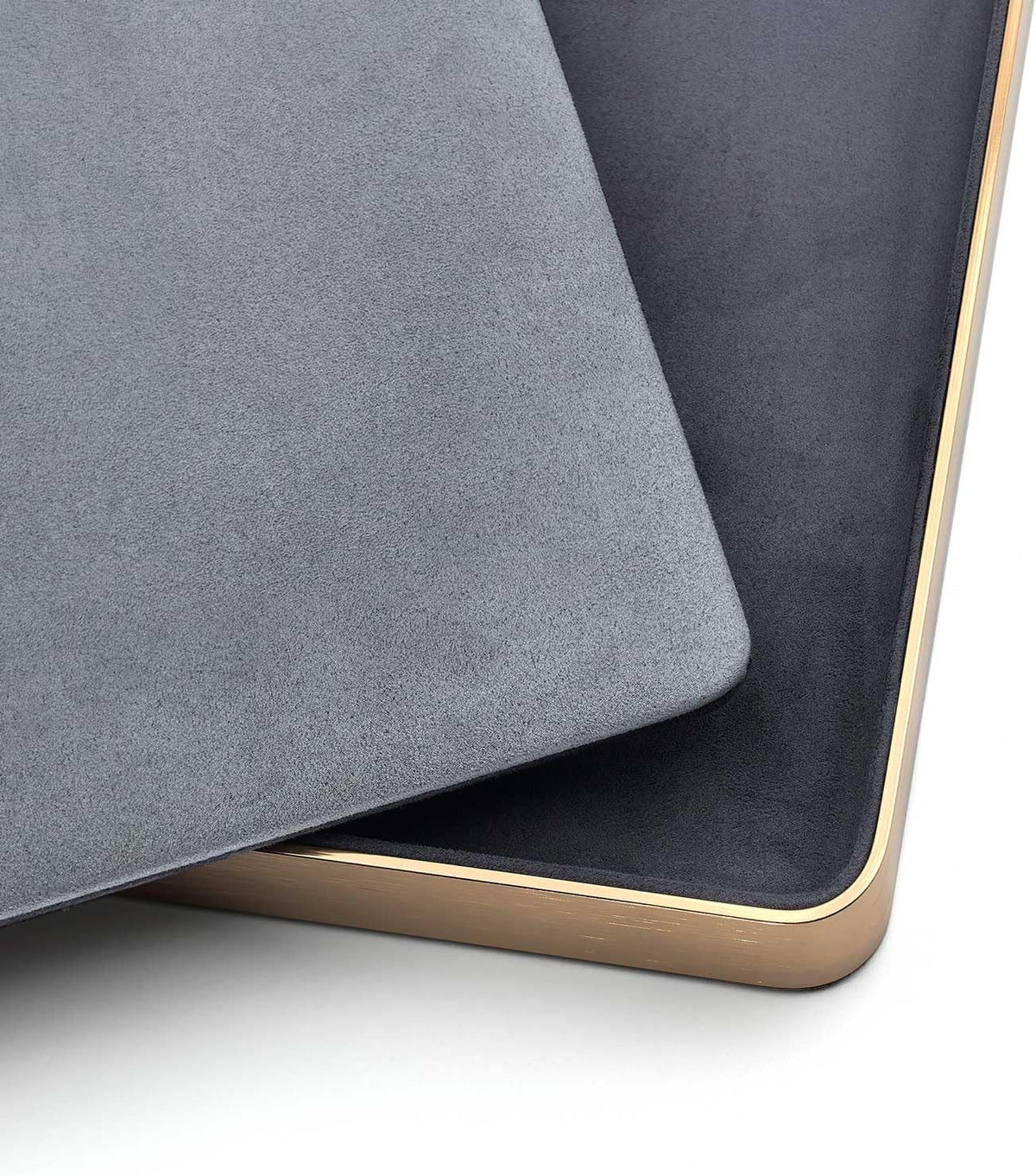 Metal Jewelry Tray, Valet Tray, Bedside Table and Desktop Organizer. It is Stackable and can be Used to Display Watches, Rings, Earrings and Bracelets(Brown)