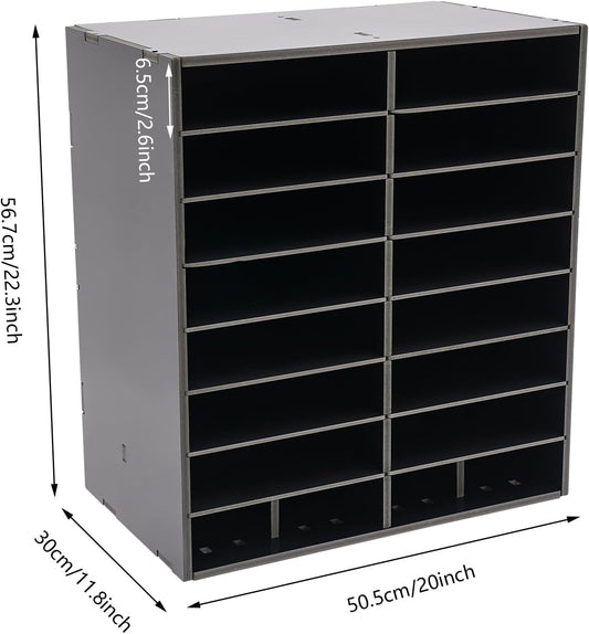 16-Slot File Organizer, Countertop Mail Sorter for Office Home Classroom