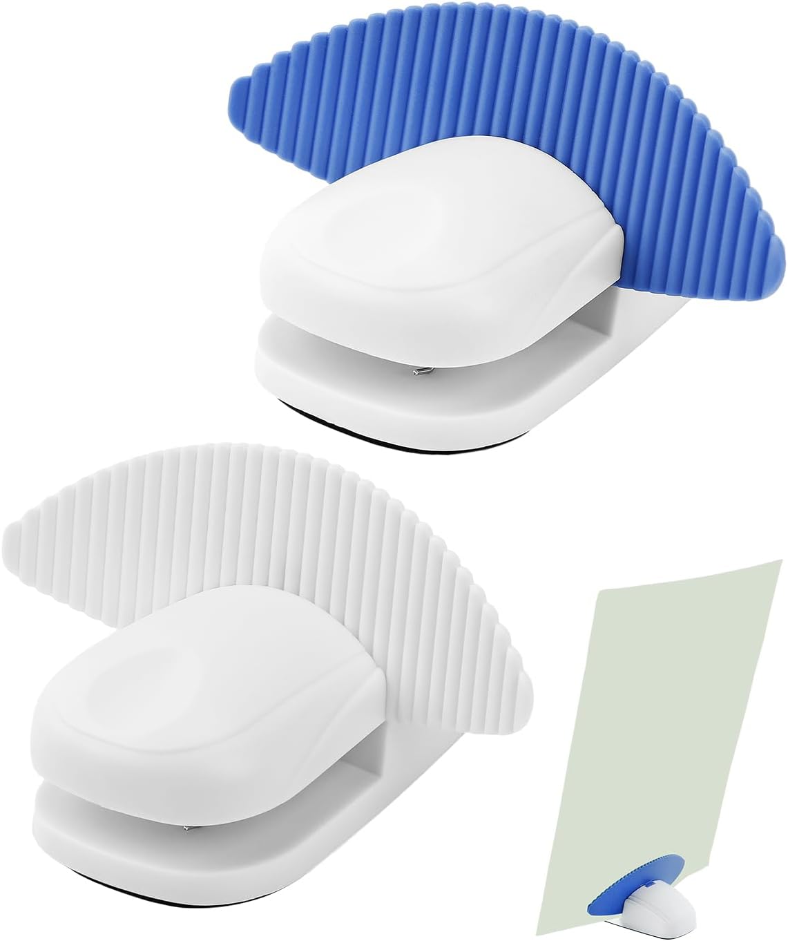3 Pack Desktop Paper Holder Stand for Typing (White Blue Red)