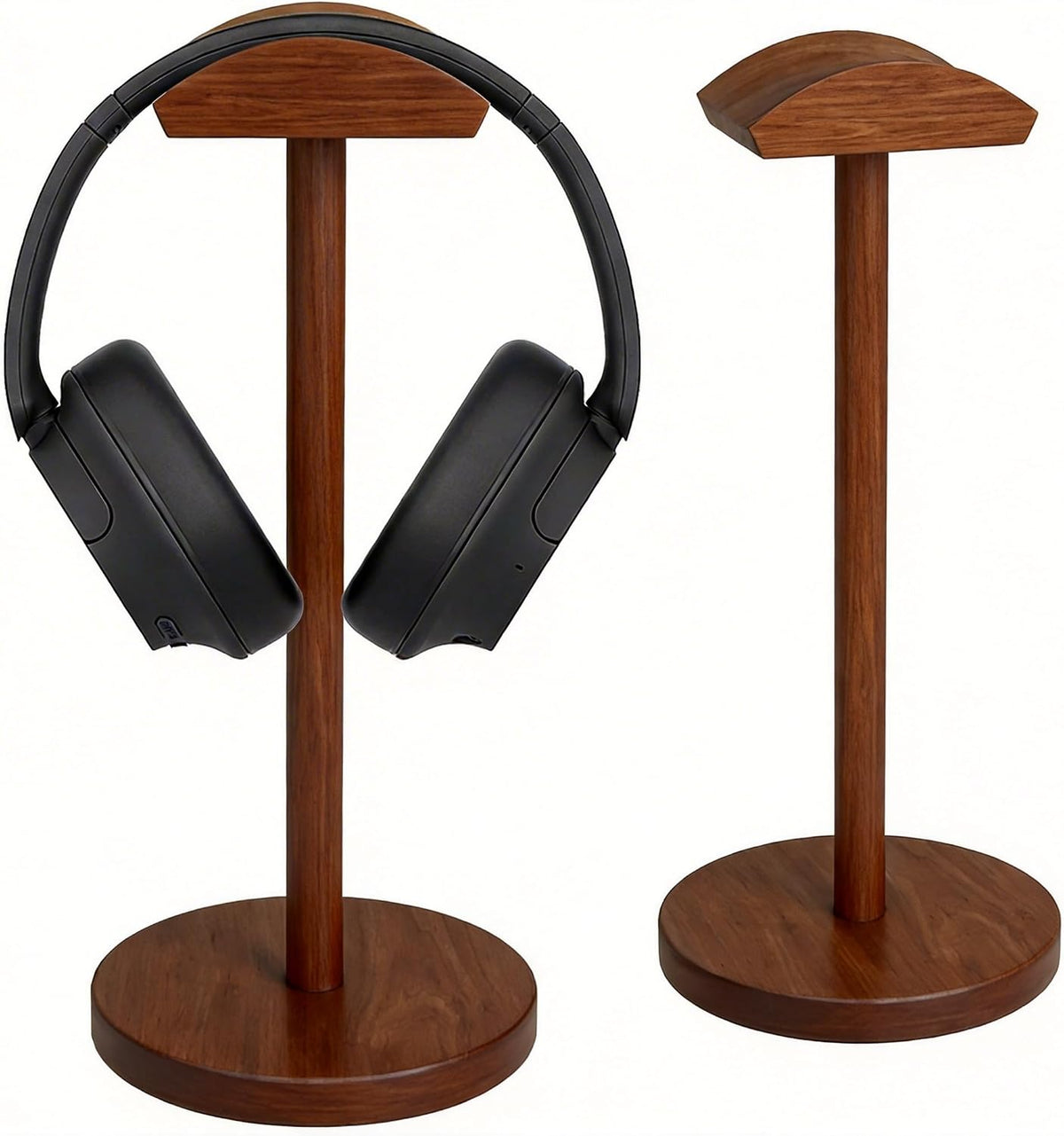 Headphone for Desk Hanger Holder Organizer Keeper Racks Storage Mount Gaming Headset Stand Premium Functional Craftmanship Headset Stand (Wood Tone)