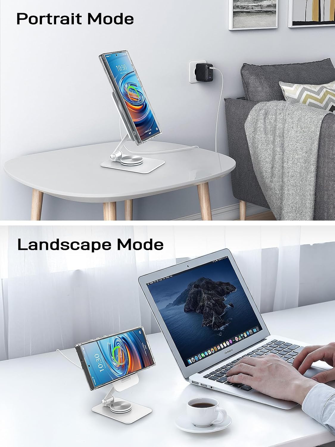 Compatible with MagSafe Charger, 15W Magnetic Charger Stand for Phones