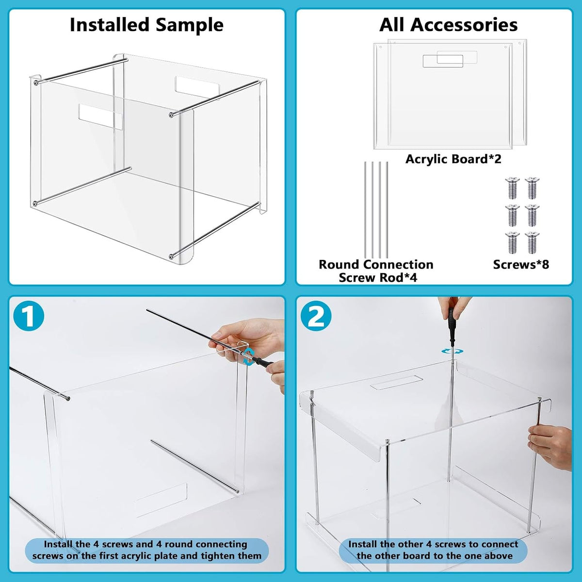 24 Hanging File Folders Acrylic Desktop Organizer,Pastel