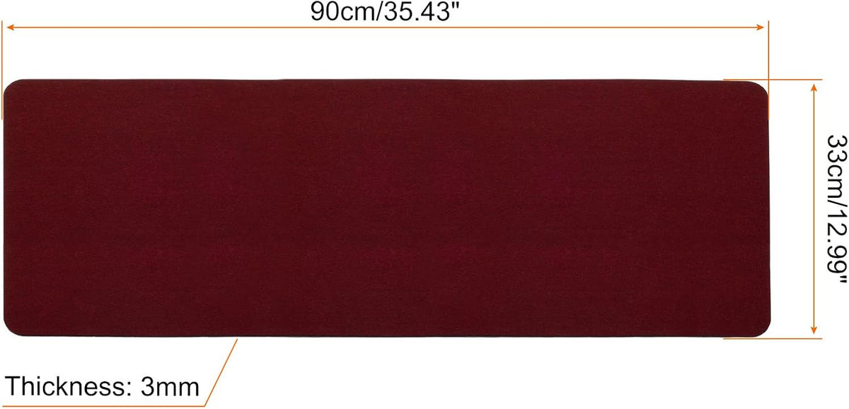 24"x12" Desk Mat Protector, Felt Dual Side Mouse Pad Writing Mat for Office Home, Gray