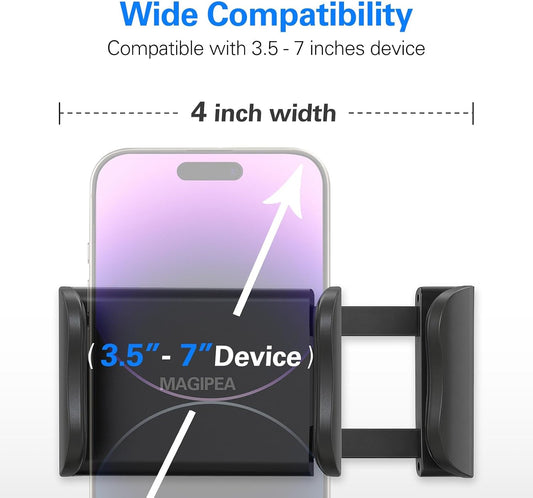 Gooseneck Phone Holder for Bed, 30in Flexible Overhead Cell Phone Mount for Desk, Hands-Free Viewing Clamp Stand Compatible with iPhone 17 16 15 Pro Max and 3.5-7" Devices