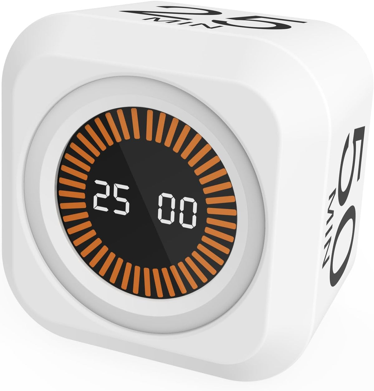 Rotating Cube Visual Countdown Timer 5, 25, 10, 50 Min Preset+Custom Mode