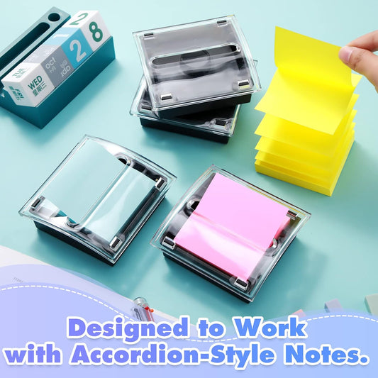 4 Pcs Pop up Sticky Notes Dispenser Sticky Note Holder for Desk