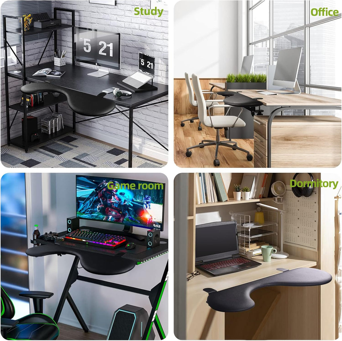 arm Rest for Desk Adjustable Arm Rest Support for arm Support for Computer Desk Ergonomic Desk Extender Rotating Mouse Pad Holder for Table Office Chair Desk