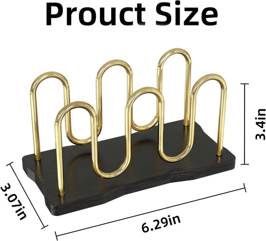 Mail Holder Organizer Countertop, Metal Letter Holder Sorter (Black)