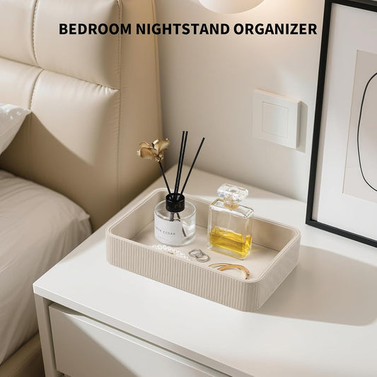 Valet Tray Organizer Bedside Nightstand Organizer Desk CatchallTray