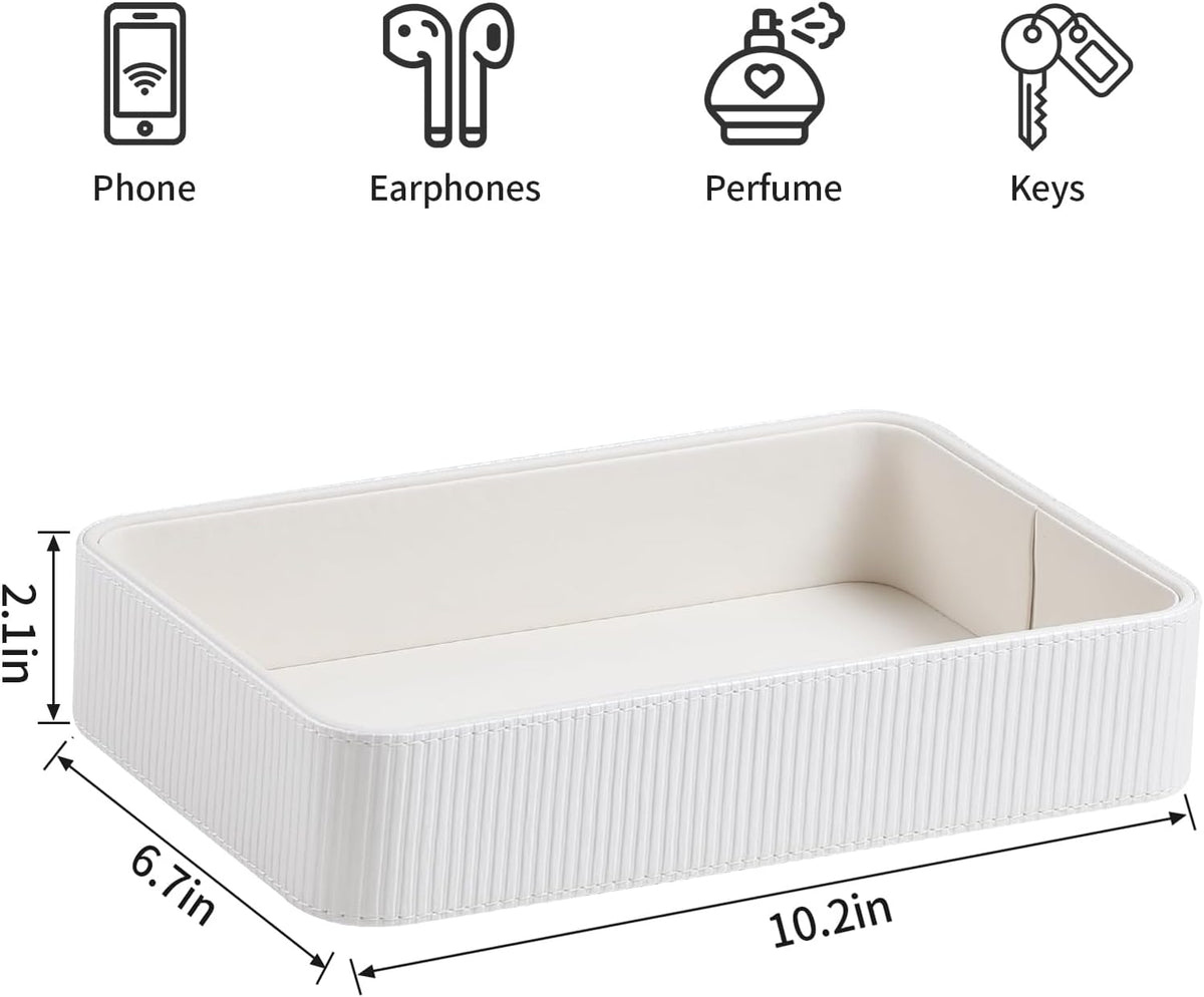 Valet Tray Organizer Bedside Nightstand Organizer Desk CatchallTray
