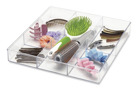 6-Section Clear Drawer Organizer