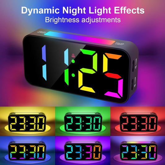Loud Alarm Clocks for Bedrooms Heavy Sleepers, Digital Bedside Clock