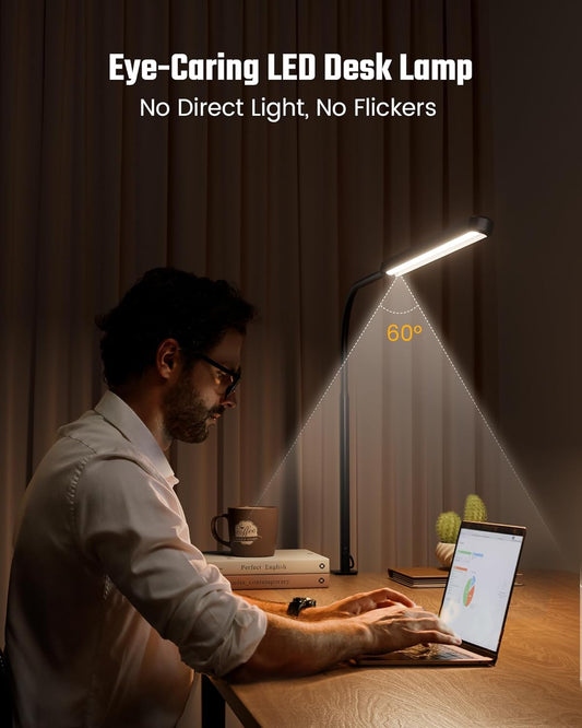 Eye-Caring LED Desk Lamp Work Lamp Office Lamp with Side Clamp