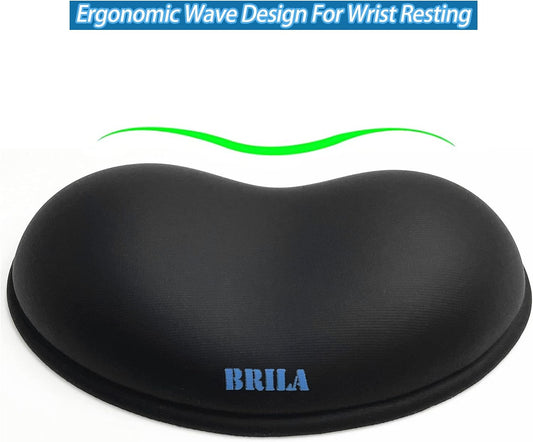 Ergonomic Silicone Mouse Wrist Rest, Cooling Silica Gel PU Leather Mouse Wrist Support Pad for Office Work and Laptop Computer Gaming