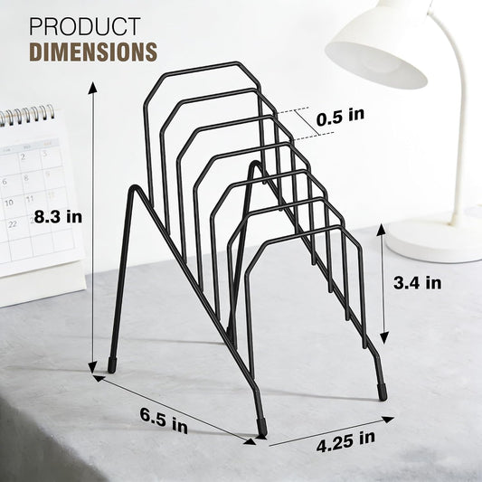 Incline Desk Mail Organizer Letter Holder Rack with 6-Section