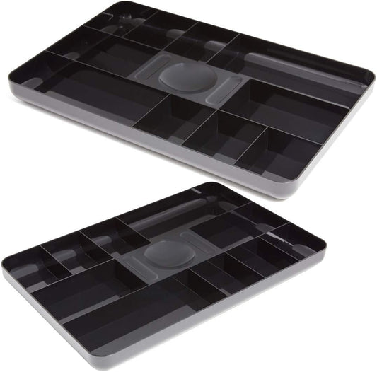 Desk Drawer Organizer Tray, 13-Compartment Office Desk Drawer Organizer Black