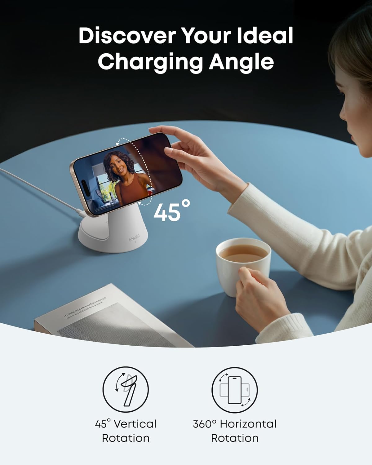 MagSafe Charger Compatible, MagGo 3-in-1 Qi2 15W Charging Station