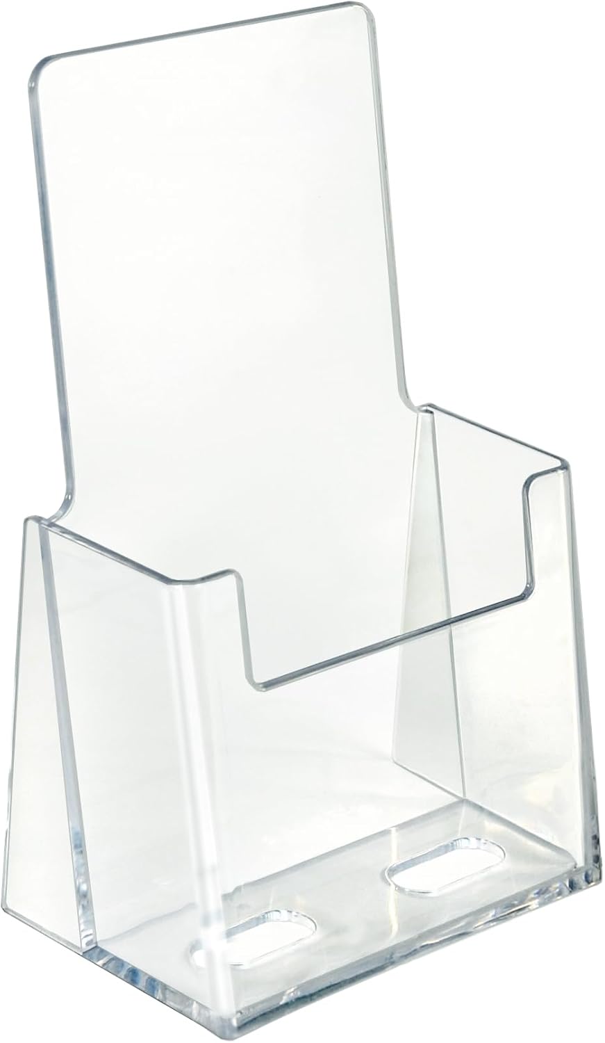 252922-2PK Counter Trifold Brochure Holder with Business Card Pocket, Clear