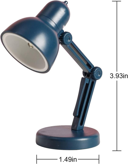 2 Pack LED Mini Table Lamp Fold-able Night Reading Book Lamps - Blue