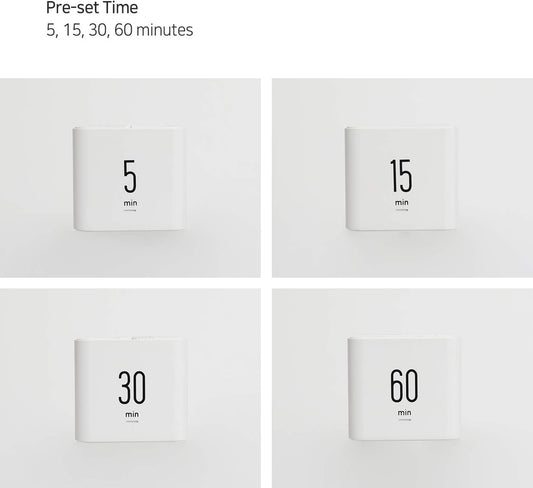 Multi Clock Time Cube Timer, Alarm, Backlight, Productivity (White)