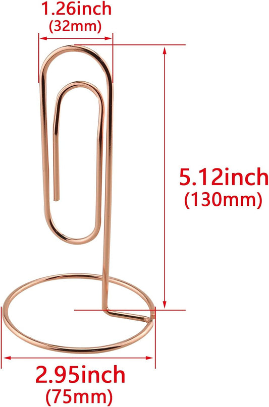 1PC Office Study Note Holder Desk Paper Clip Memo Holder Paper Clip Memo Organizer (Rose Gold)