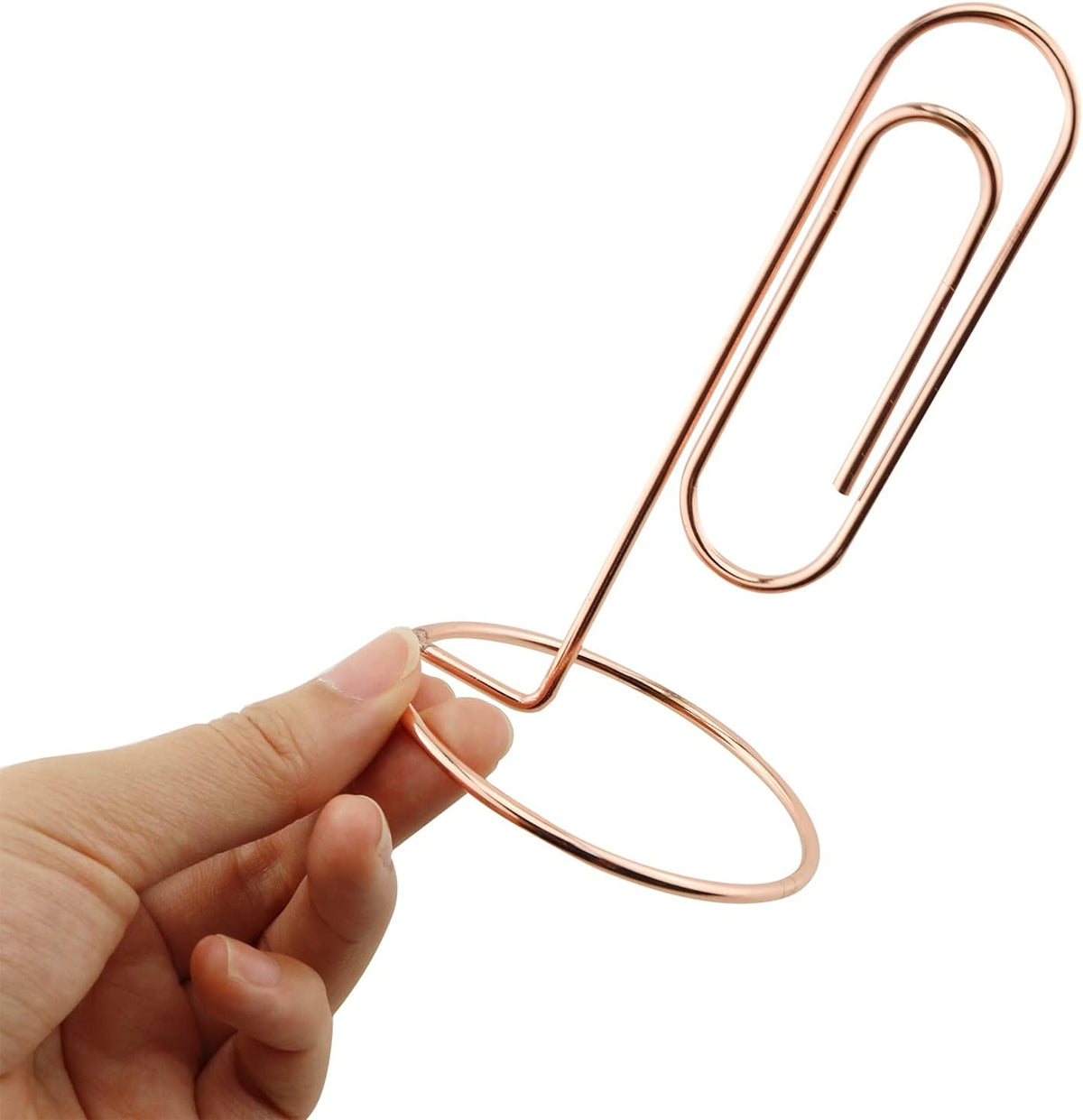 1PC Office Study Note Holder Desk Paper Clip Memo Holder Paper Clip Memo Organizer (Rose Gold)