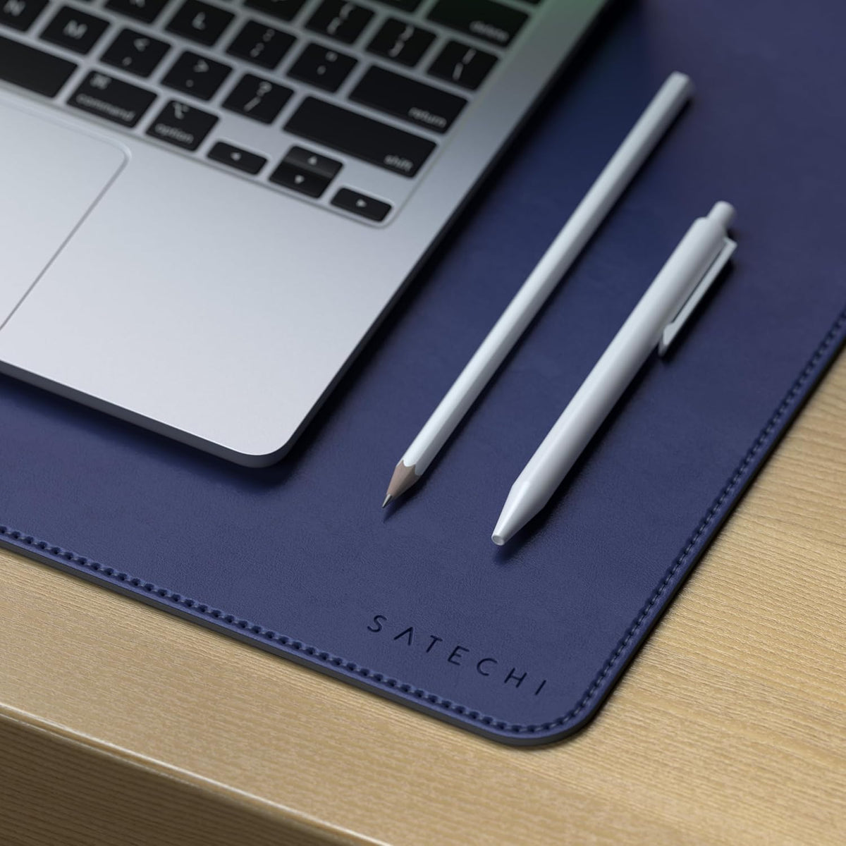 Vegan-Leather Desk Mat, Scratch and Water Resistant, Brown