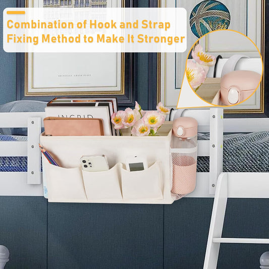 Bedside Caddy, Bedside Storage Bag Hanging Organizer for Bunk Bed