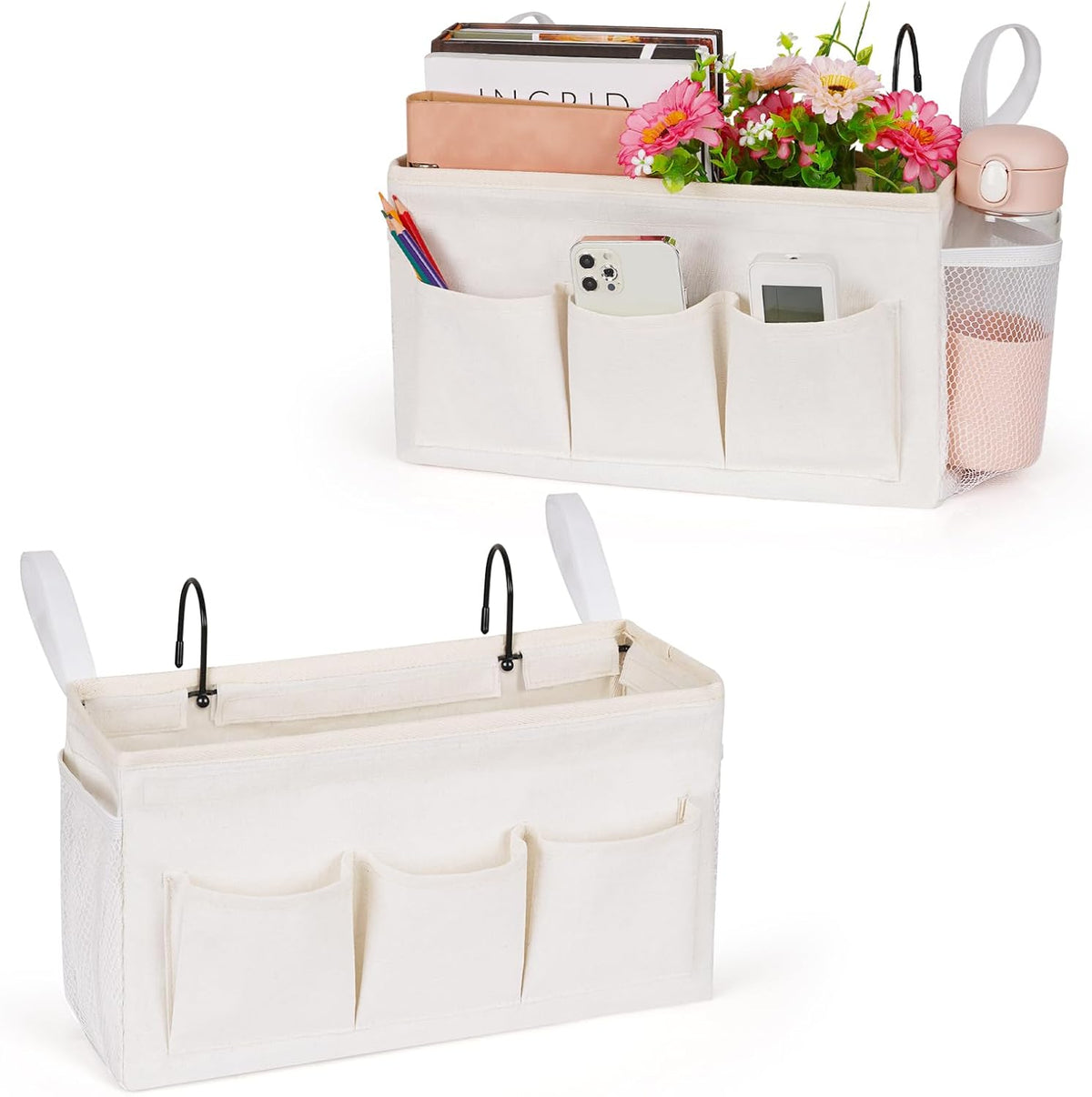 Bedside Caddy, Bedside Storage Bag Hanging Organizer for Bunk Bed