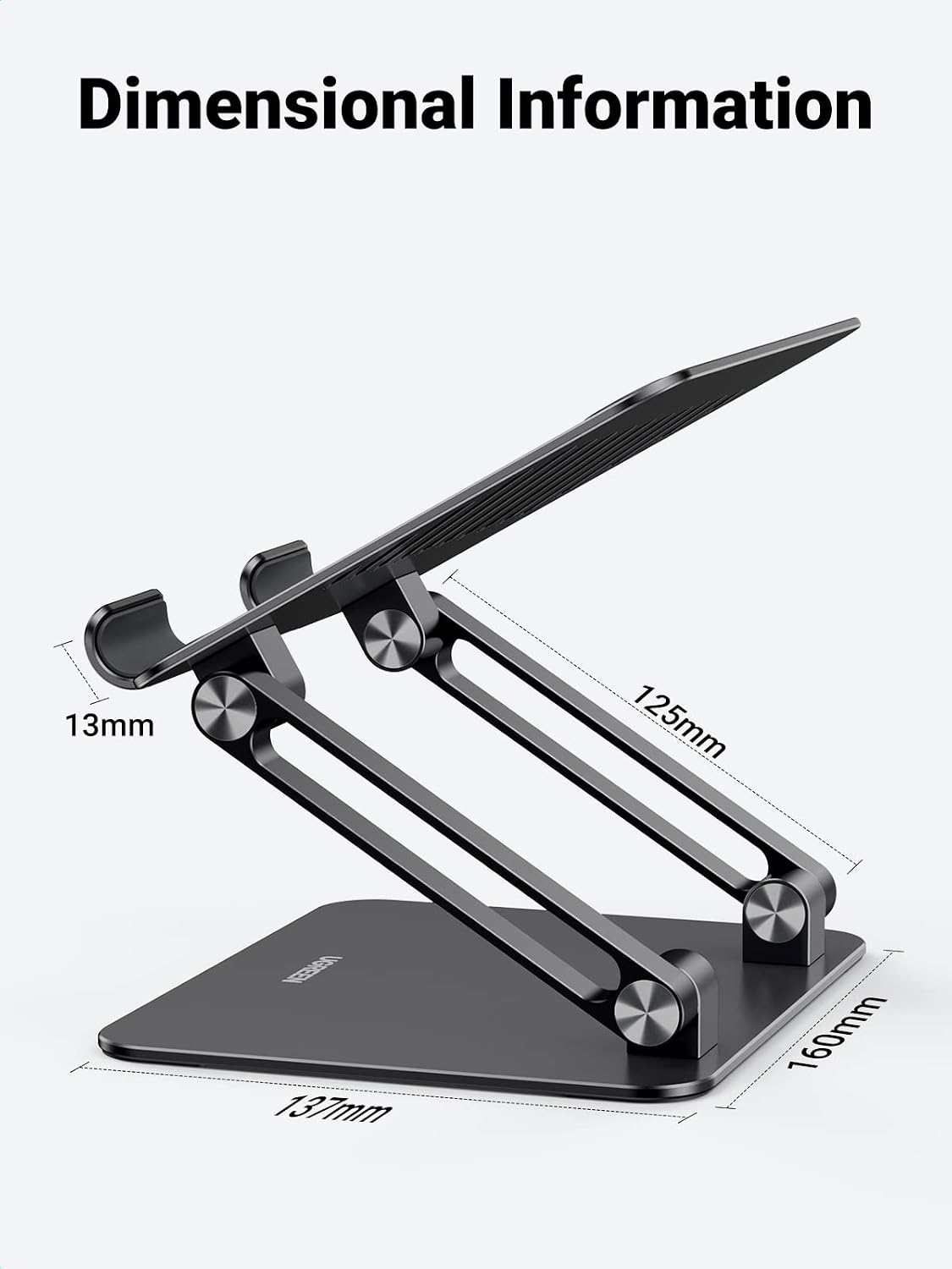 Tablet Stand Holder for Desk Dual Rod Support Aluminum Tablet Holder Adjustable Multi-Angle Home Office Accessories Compatible with iPad Pro 13 12 11 10.5 Air Mini 5 4 3 2 Phone E-Reader Silver