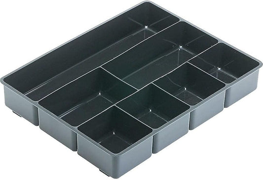 Extra Deep Desk Drawer Director Tray, Plastic, 11.875 x 15 x 2.5 Inches, Black