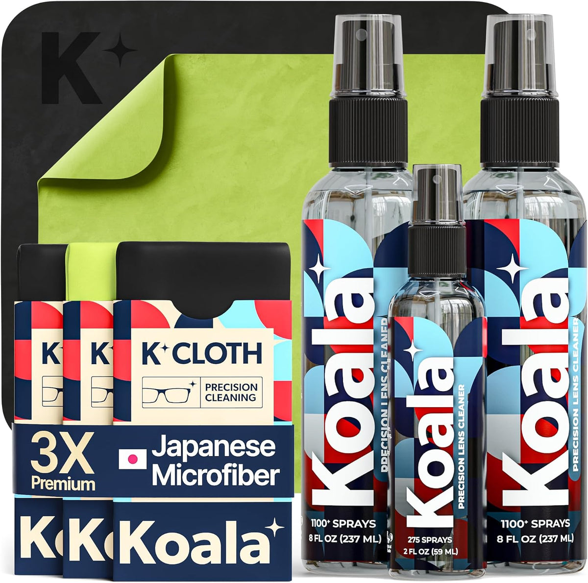 Koala Eyeglass Lens Cleaner Spray Kit | Japanese Microfiber