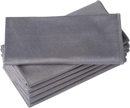 6 Pack Microfiber Glass Cleaning Cloth, 16 Inch X 16 Inch, Lint Free Quickly Clean Window, Glasses, Windshields, Mirrors, and Stainless Steel, Blue