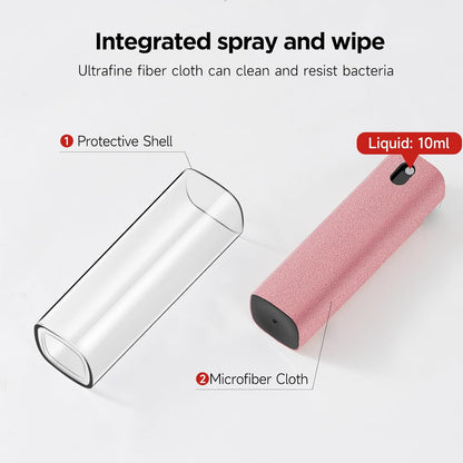 Touchscreen Screen Cleaner Spray, for Phones iPad Car (Pink)