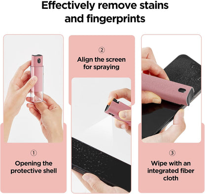 Touchscreen Screen Cleaner Spray, for Phones iPad Car (Pink)