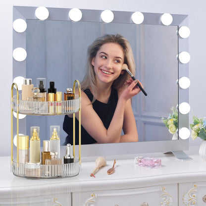 360 Rotating Makeup Organizer for Vanity, 3 Tier Perfume Organizer
