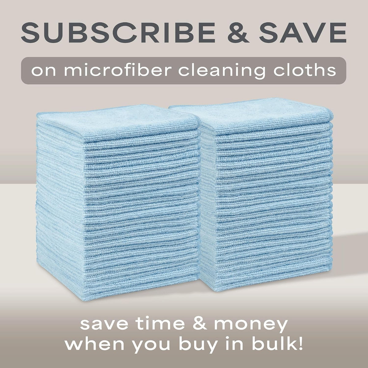 . Microfiber Cleaning Cloth, 11.5" x 11.5", Light Blue