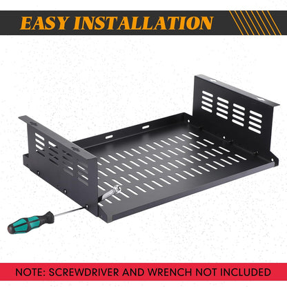 Under Desk Computer Mount for Small Form Factor SFF Computers and Pcs, Using Space 16.7" x H 4.75" x D 12" Mount Shelf Organizer for Office Home Workstation Gaming Stand up Desk