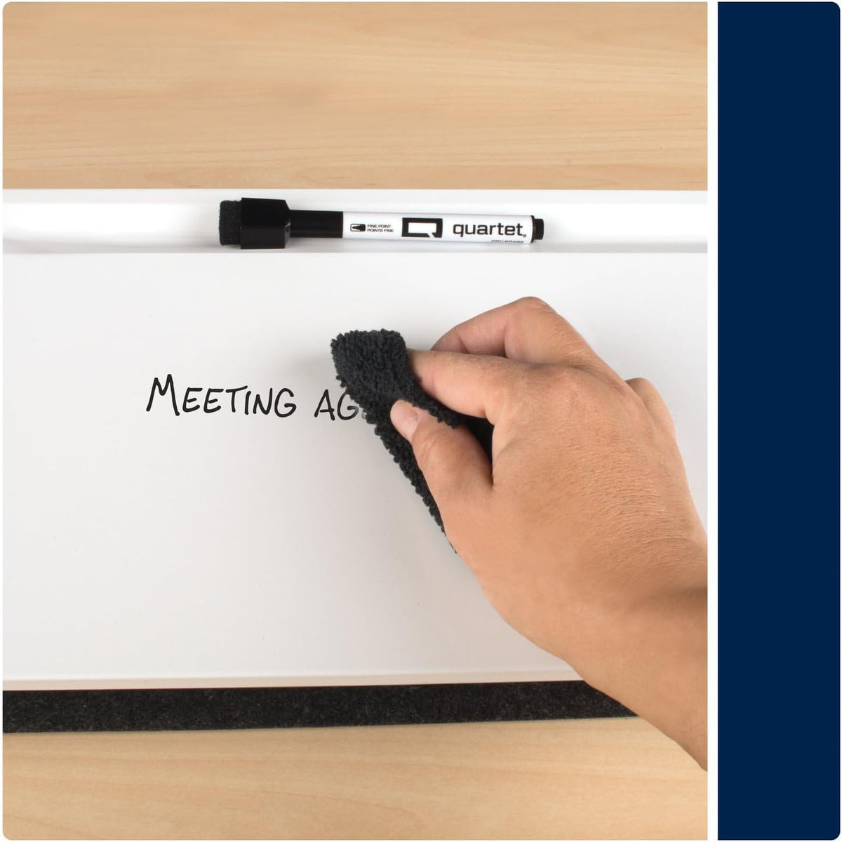 Dry Erase White Board, Magnetic Desktop Computer Pad for Notetaking, 21" x 7-3/4” Whiteboard, 1 Dry Erase Marker and Keyboard Pad, White Surface (Q090F01-R)