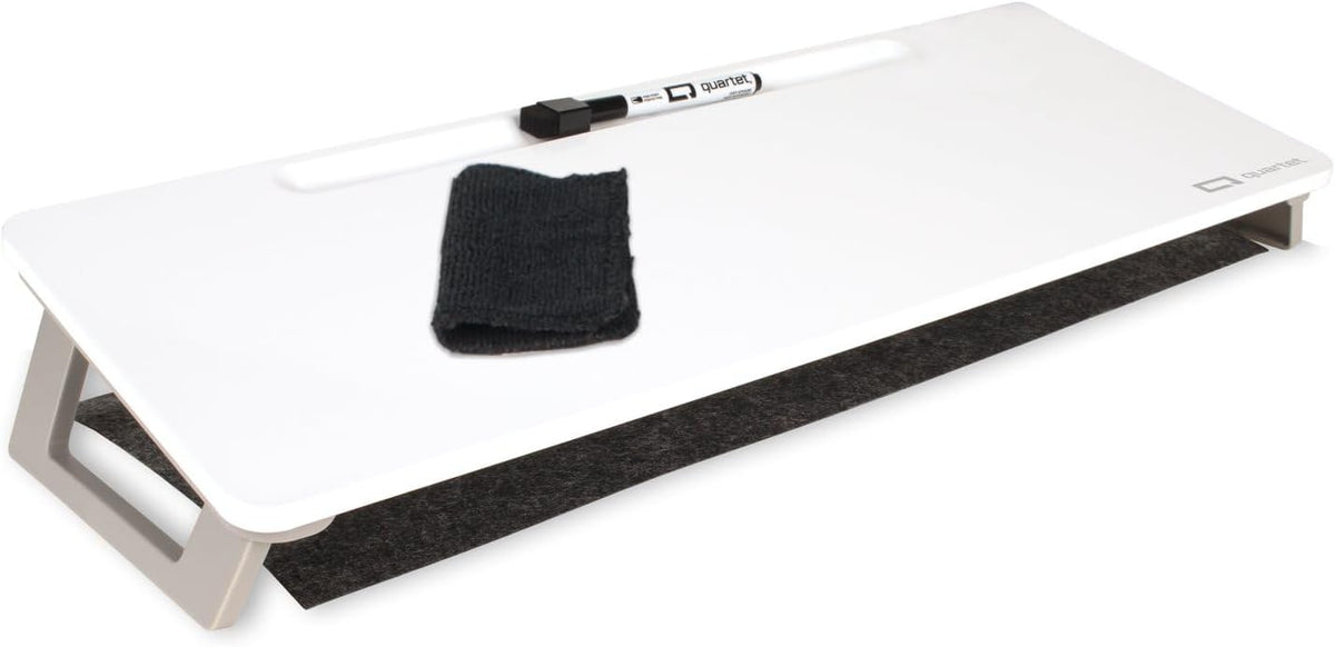 Dry Erase White Board, Magnetic Desktop Computer Pad for Notetaking, 21" x 7-3/4” Whiteboard, 1 Dry Erase Marker and Keyboard Pad, White Surface (Q090F01-R)