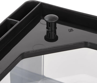 3-Drawer Medium Desktop Organizer with Paper Tray, Black