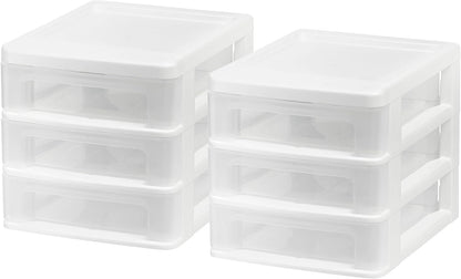 3-Drawer Medium Desktop Organizer with Paper Tray, Black