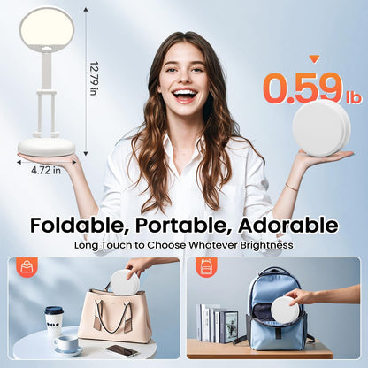 Rechargeable Table Lamp, 3600mAh Battery Operated Lamp Dorm Lamp