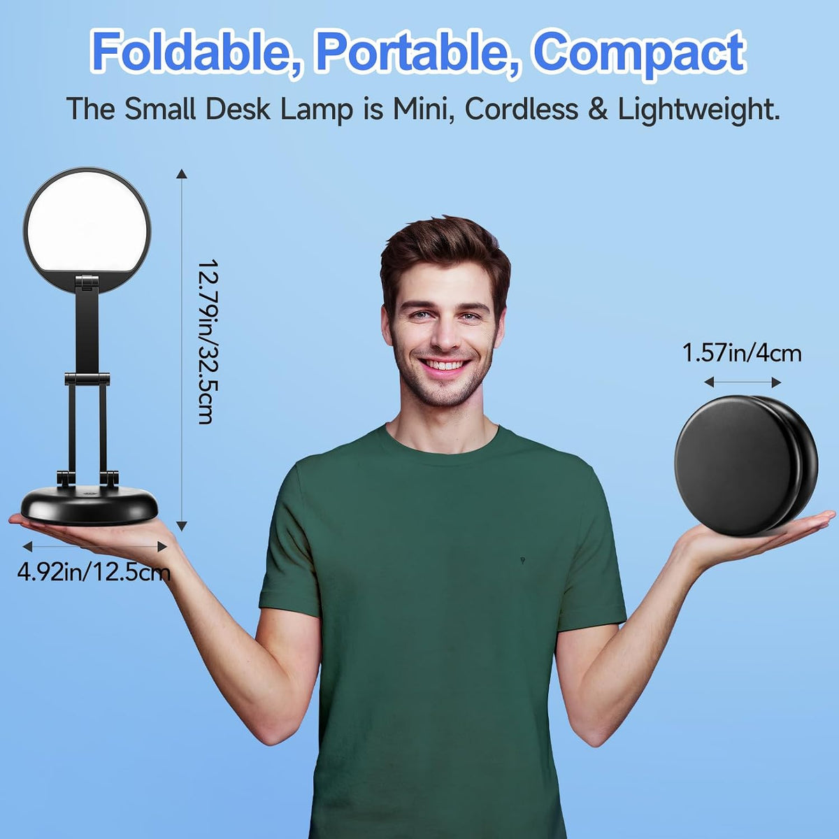 Rechargeable Table Lamp, 3600mAh Battery Operated Lamp Dorm Lamp