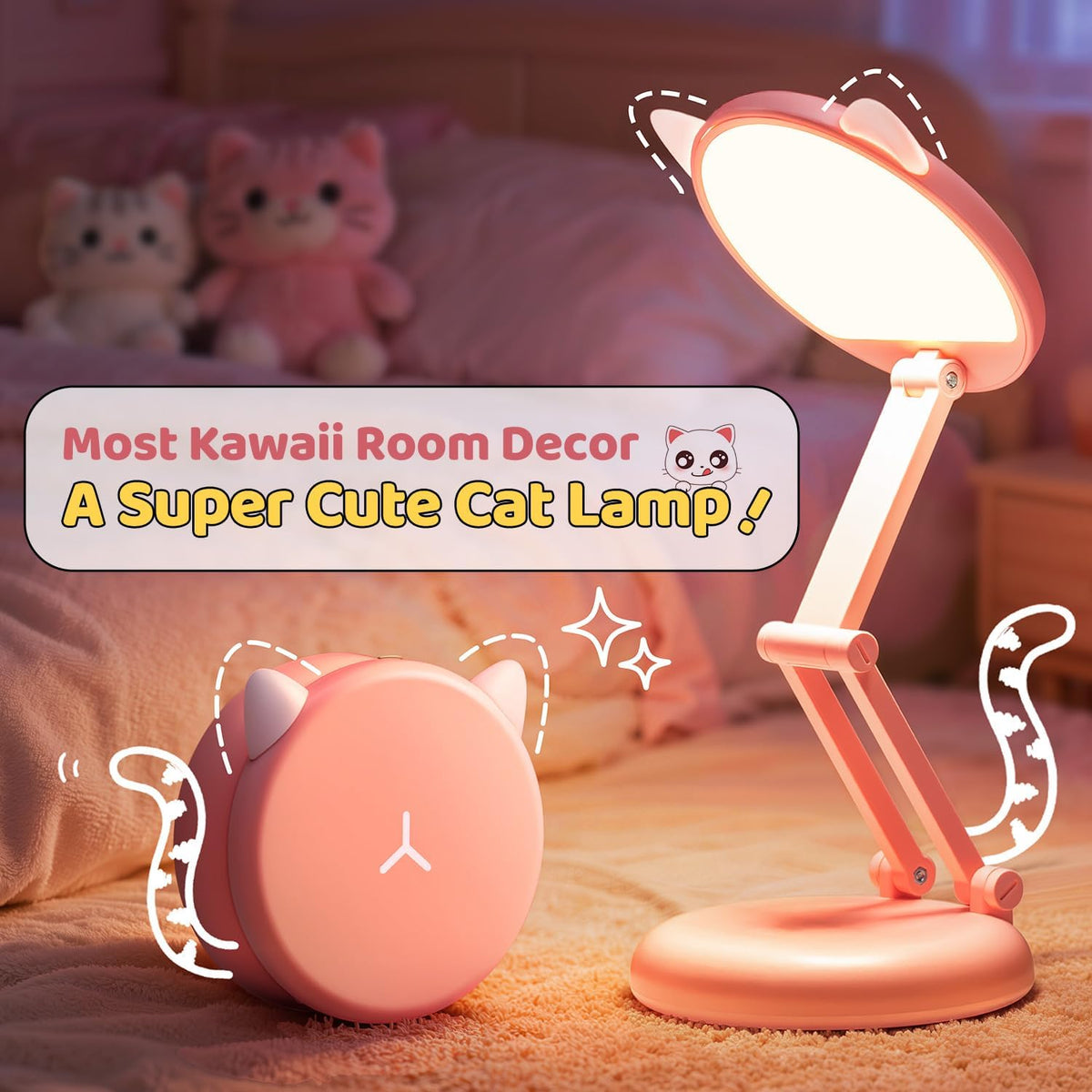 Rechargeable Table Lamp, 3600mAh Battery Operated Lamp Dorm Lamp