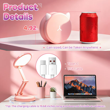 Rechargeable Table Lamp, 3600mAh Battery Operated Lamp Dorm Lamp