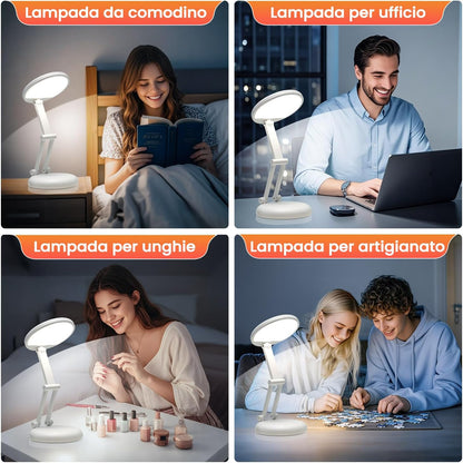 Rechargeable Table Lamp, 3600mAh Battery Operated Lamp Dorm Lamp